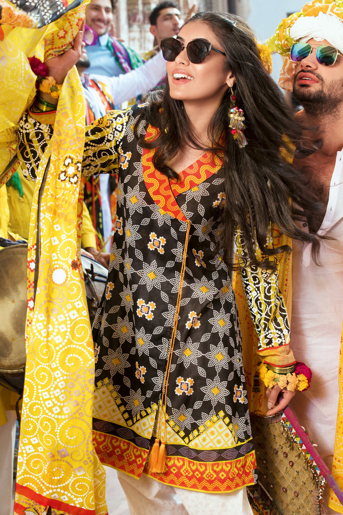 Gul Ahmed Summer 2017 - Black 3 PC Printed Lawn Dress CL-248 A