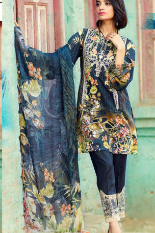 RajBari Premium Embroidered Lawn Eid Edition 2017 – 2A