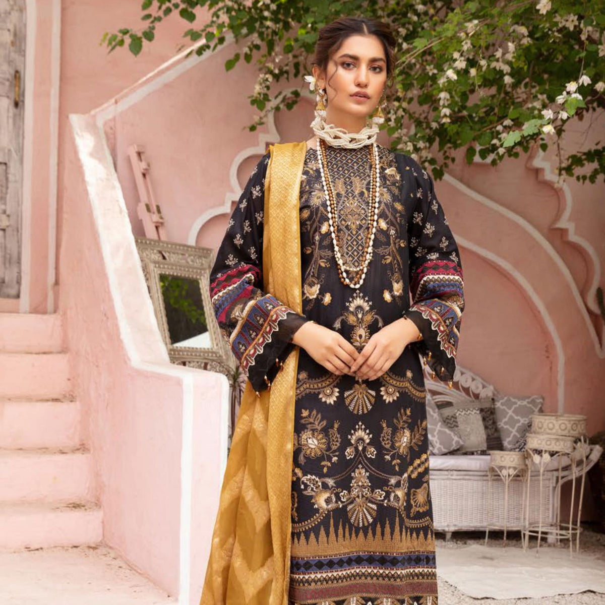 Mina by Riaz Arts Signature Embroidered Lawn Collection Vol-2 – MI-07 ...