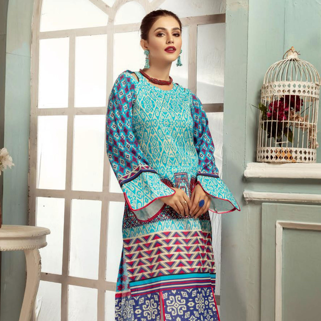 Plush Premium Embroidered Lawn Kurti by Riaz Arts – PL-29