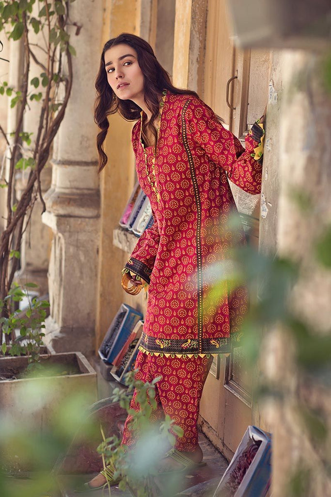 Gul Ahmed Winter Collection – Single Printed Corduroy Shirt SCD-10