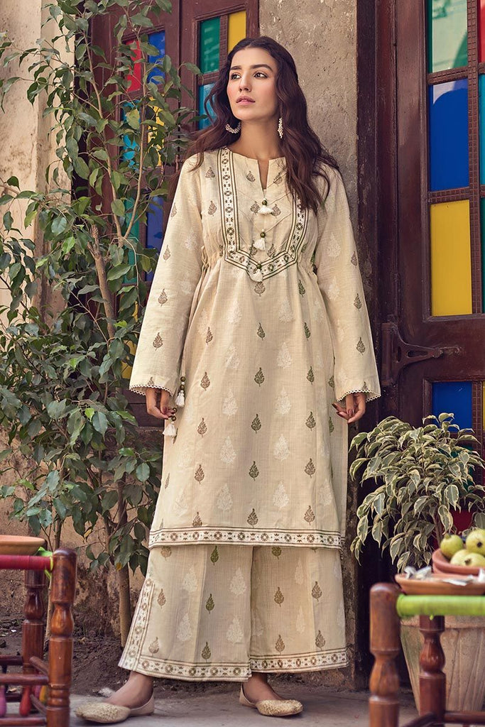 Gul Ahmed Winter Collection – Single Gold Lacquer Printed Khaddar Shirt SK-89
