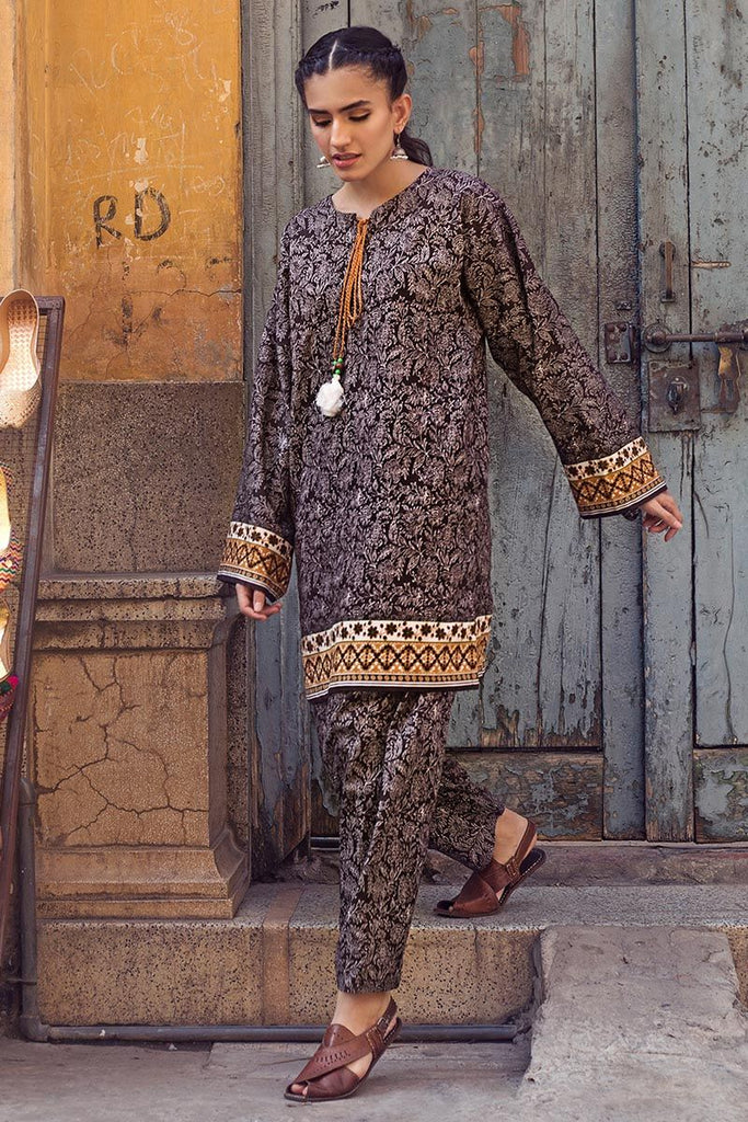 Gul Ahmed Winter Collection – Single Printed Corduroy Shirt SCD-11