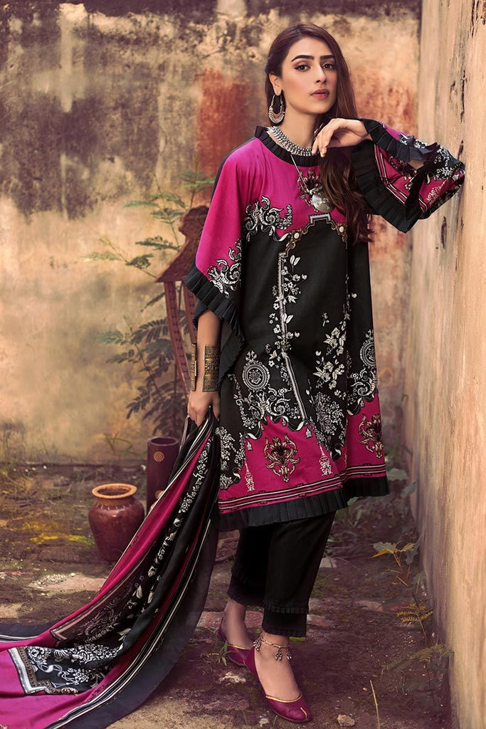 Gul Ahmed Winter Collection – 3 PC Corduroy suit With Cotton Net Dupatta CD-37