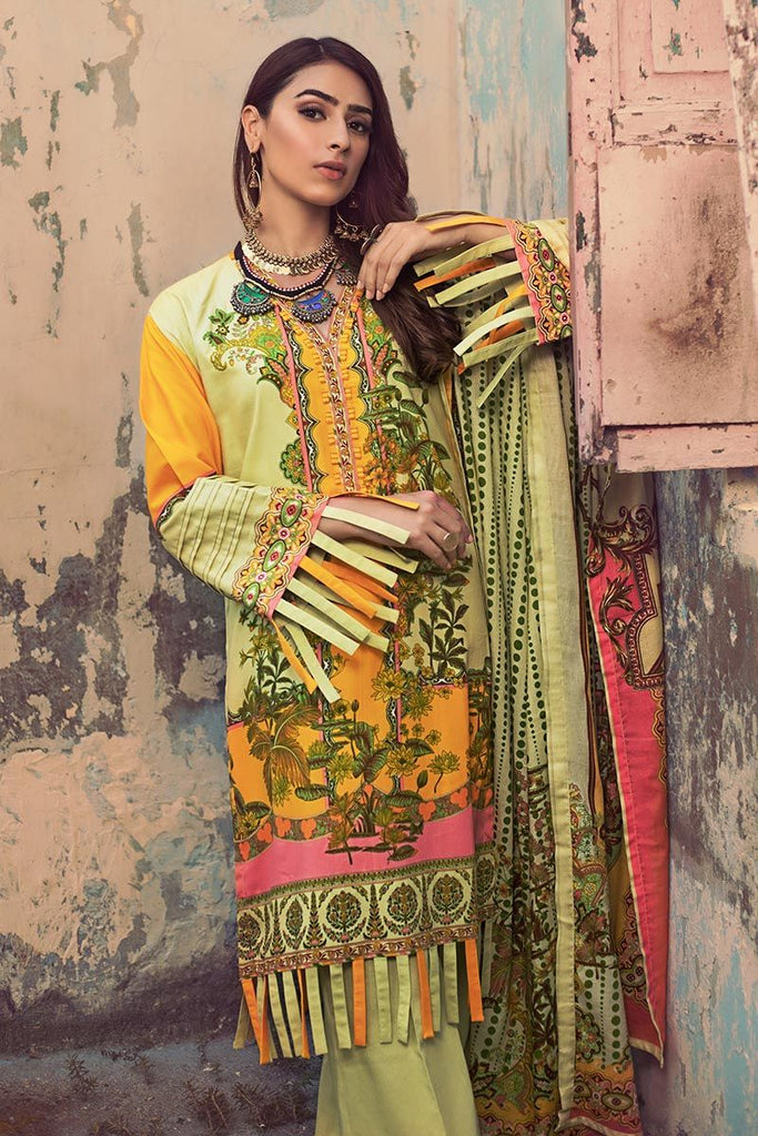 Gul Ahmed Winter Collection – 3 PC Corduroy suit With Cotton Net Dupatta CD-39