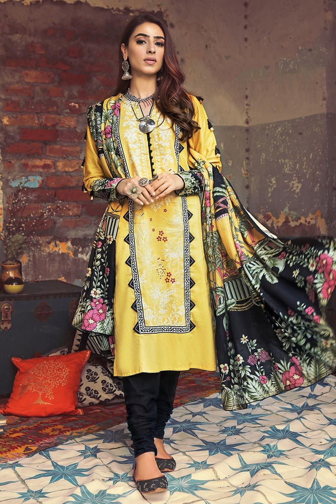 Gul Ahmed Winter Collection – 3 PC Corduroy suit With Cotton Net Dupatta CD-49