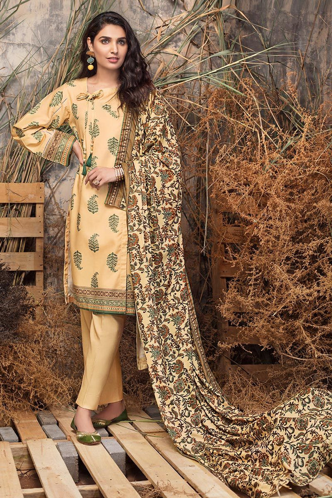 Gul Ahmed Winter Collection – 3 PC Digital Printed Twill Linen Suit LT-21