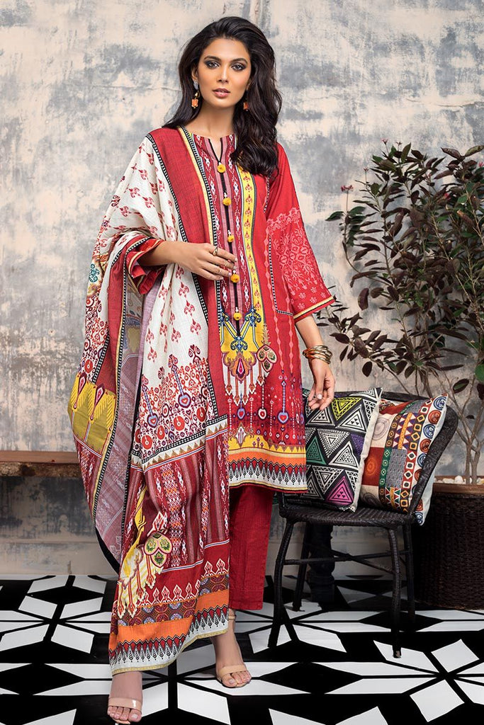 Gul Ahmed Winter Collection – 3 PC Digital Printed Khaddar Suit K-104 B