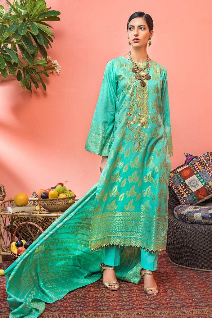 Gul Ahmed Mid Summer Cambric Collection – 3 PC Jacquard Unstitched Suit JC-06