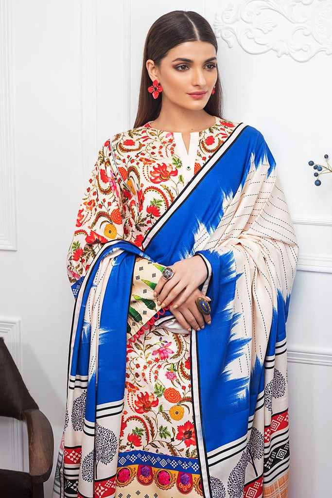 Gul Ahmed Winter Collection – 3 PC Digital Printed Twill Linen Suit LT-12