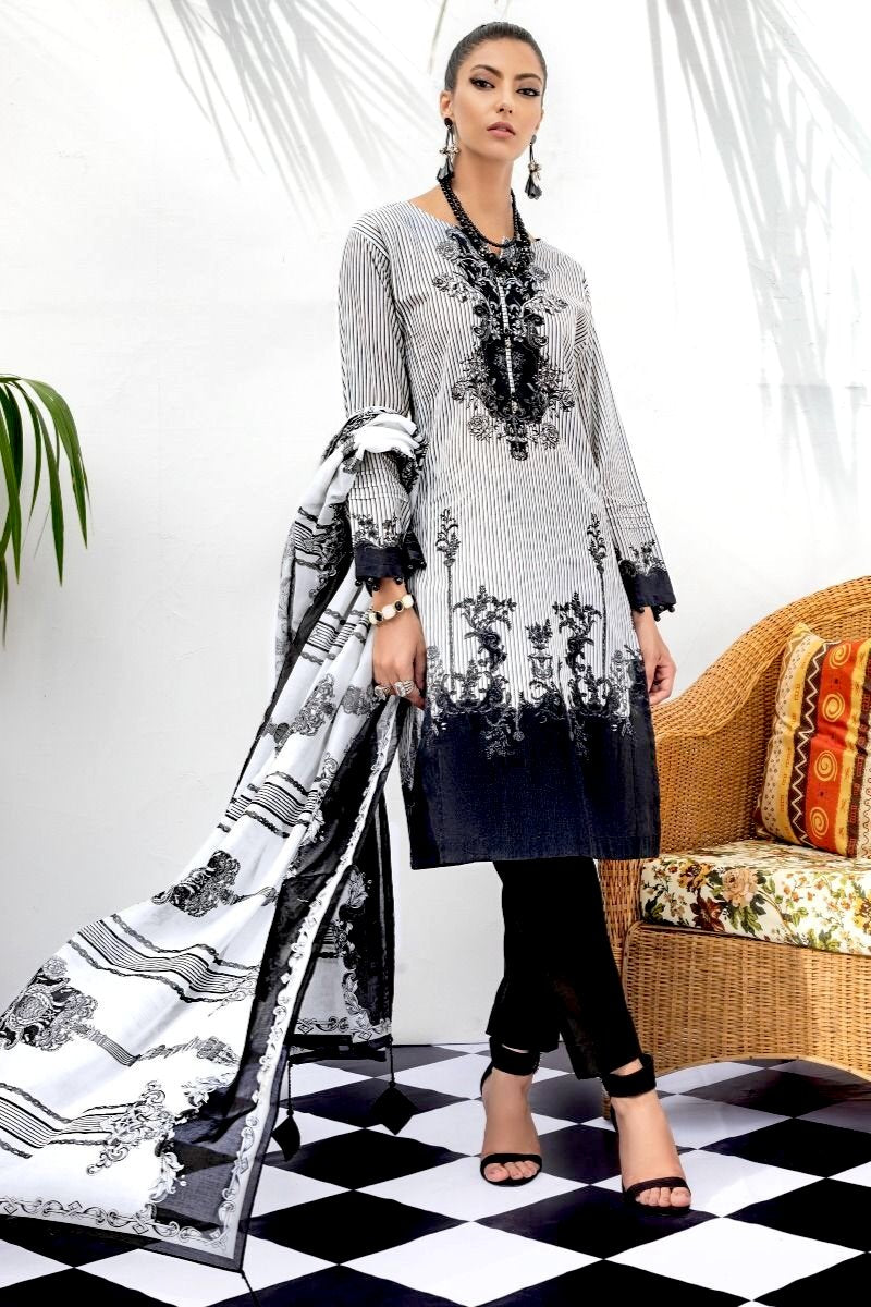 Gul Ahmed Summer Black White Collection – PC Unstitched Lawn