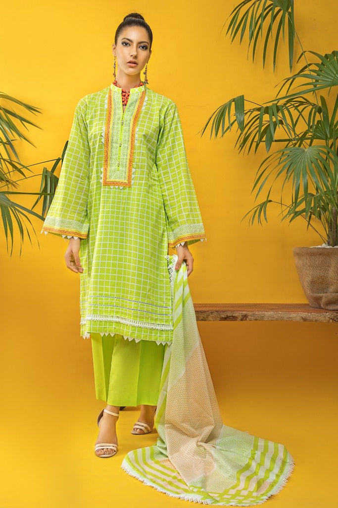 Gul Ahmed Mid Summer Cambric Collection – 3 PC Unstitched Embroidered Cambric Suit CBE-120