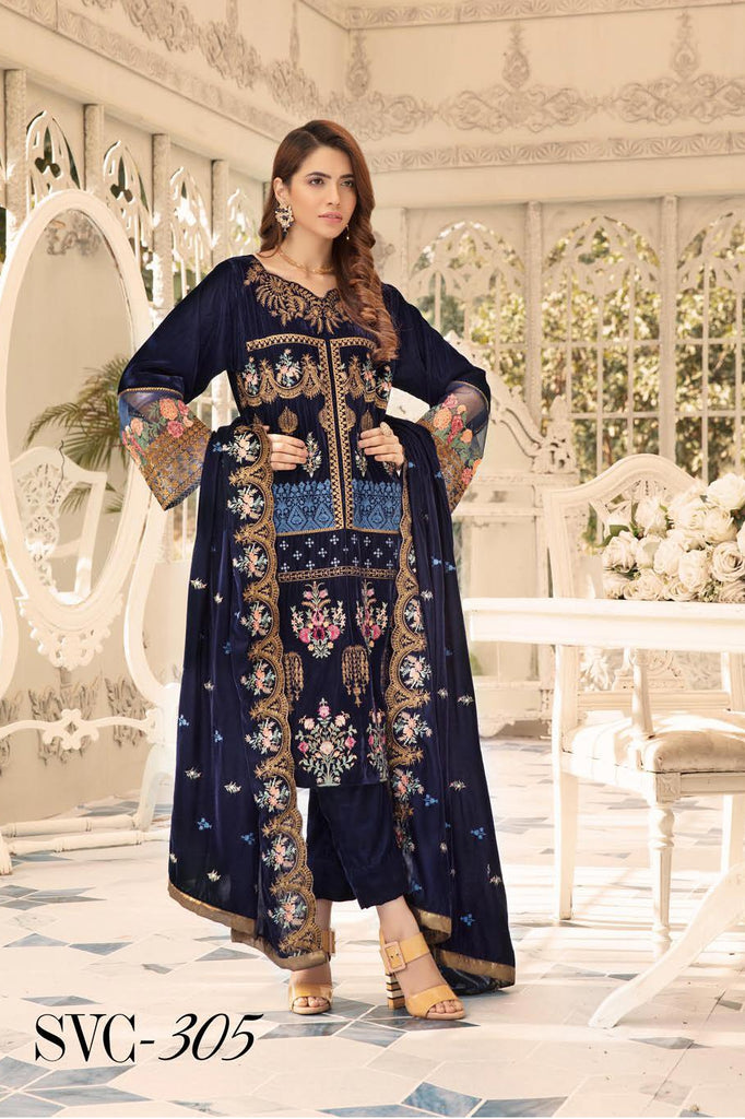 Shaista Embroidered Velvet Collection 2019 – SVC-305