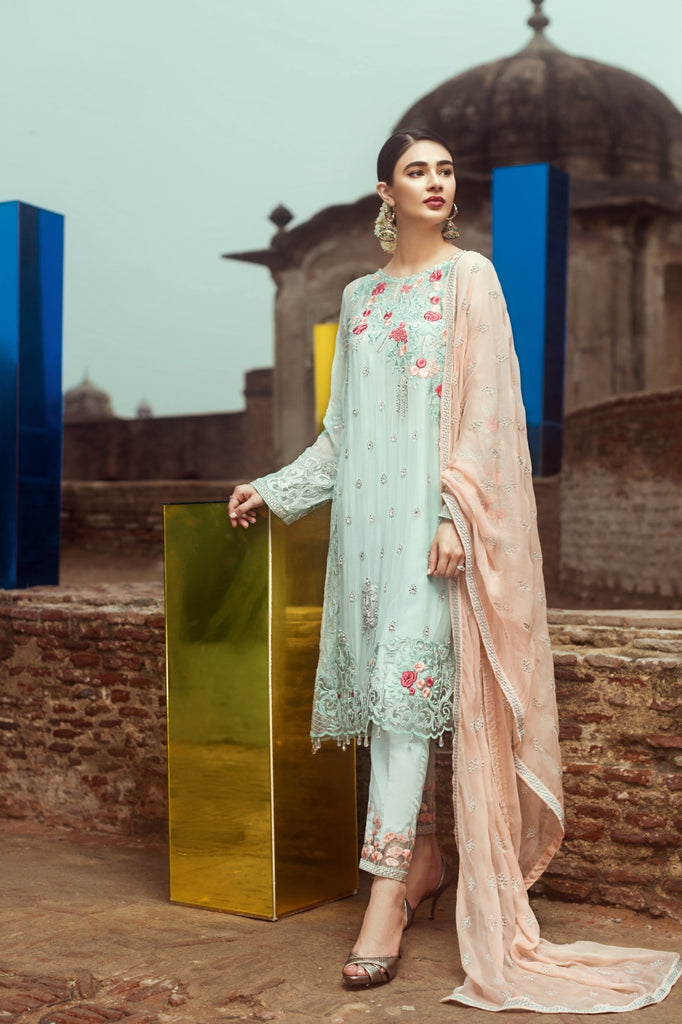 Serene Premium Fervour Fiesta Chiffon Collection Vol 6 – 01: Blues Dews