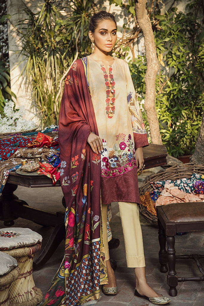 Cross Stitch Aangan Cotton Satin Collection 2019 – Cardinal Cherry ...