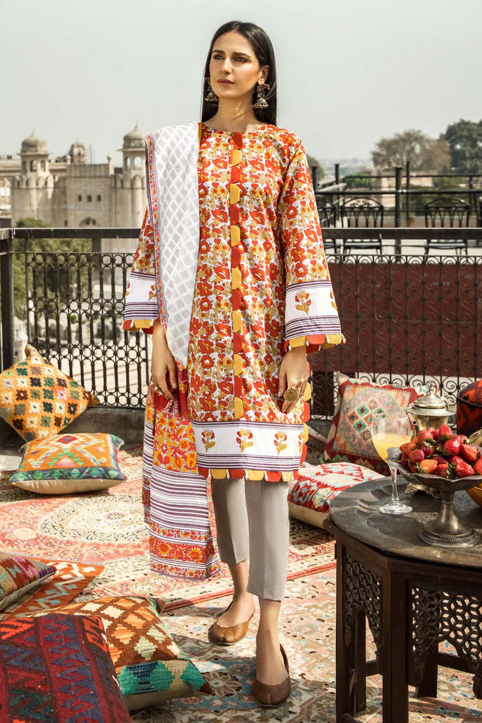 Gul Ahmed Lahore Lawn Collection 2021 – 3PC Lawn Suit CL-1135 B