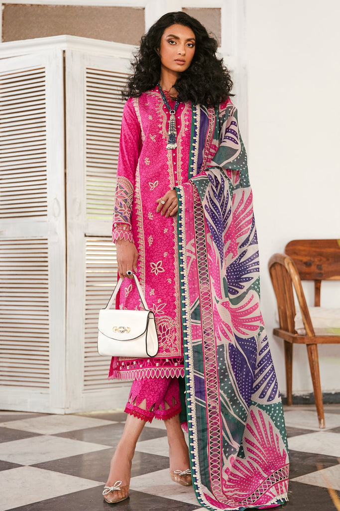 Jazmin Iris Eid Lawn Collection – Bright Fuchsia