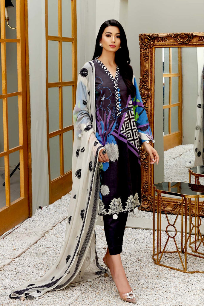 Charizma Orange Series Vol-2 – Embroidered Lawn Suit - COR-21