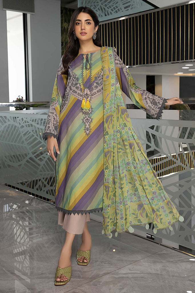 Charizma C-Print Printed Lawn With Chiffon Dupatta – CP23-45