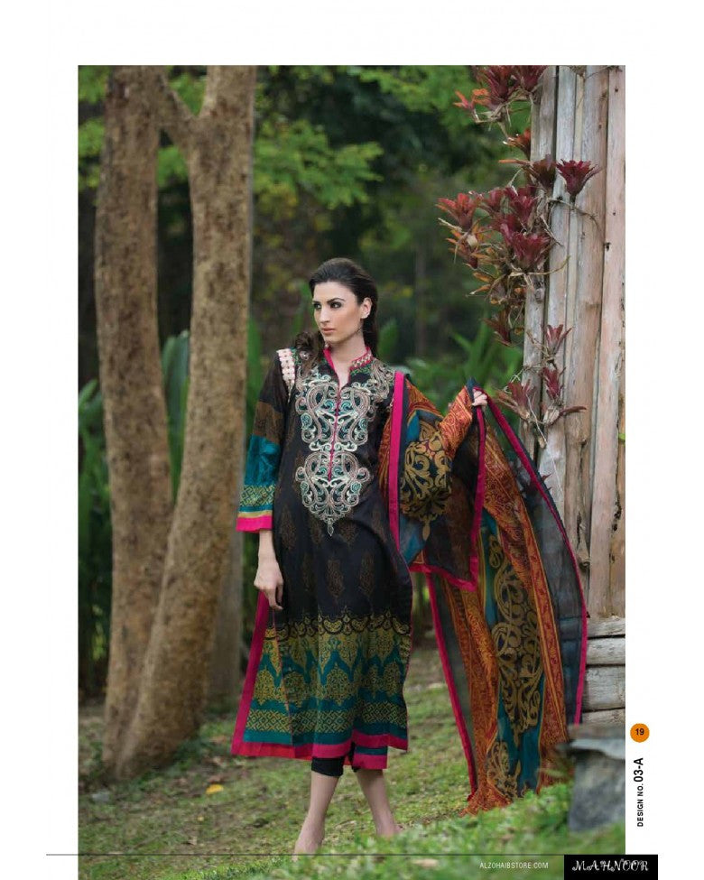 3A - Mahnoor Embroidered Collection 2015 - YourLibaas
 - 1