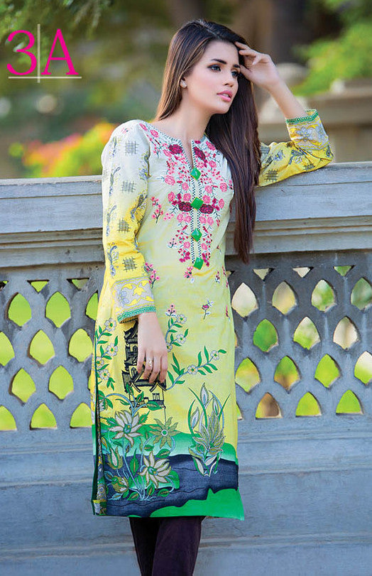 Subhata Embroidered Lawn Tunic Collection - 3A - YourLibaas
 - 1