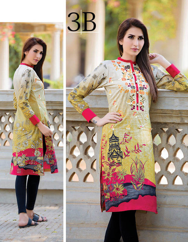 Subhata Embroidered Lawn Tunic Collection - 3B - YourLibaas
 - 1