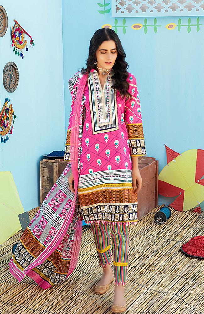 AlZohaib Monsoon Chunri Lawn Collection '21 – 03C