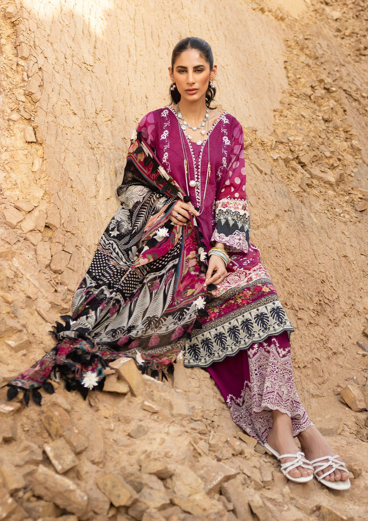 Elaf Signature Embroidered Lawn Collection – ESC-05B BERRY BLISS
