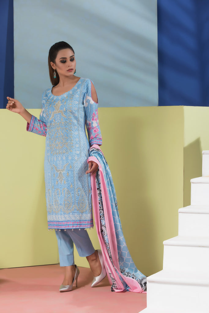 Sahil Designer Embroidered Lawn Collection Vol 6 – SH6-3B
