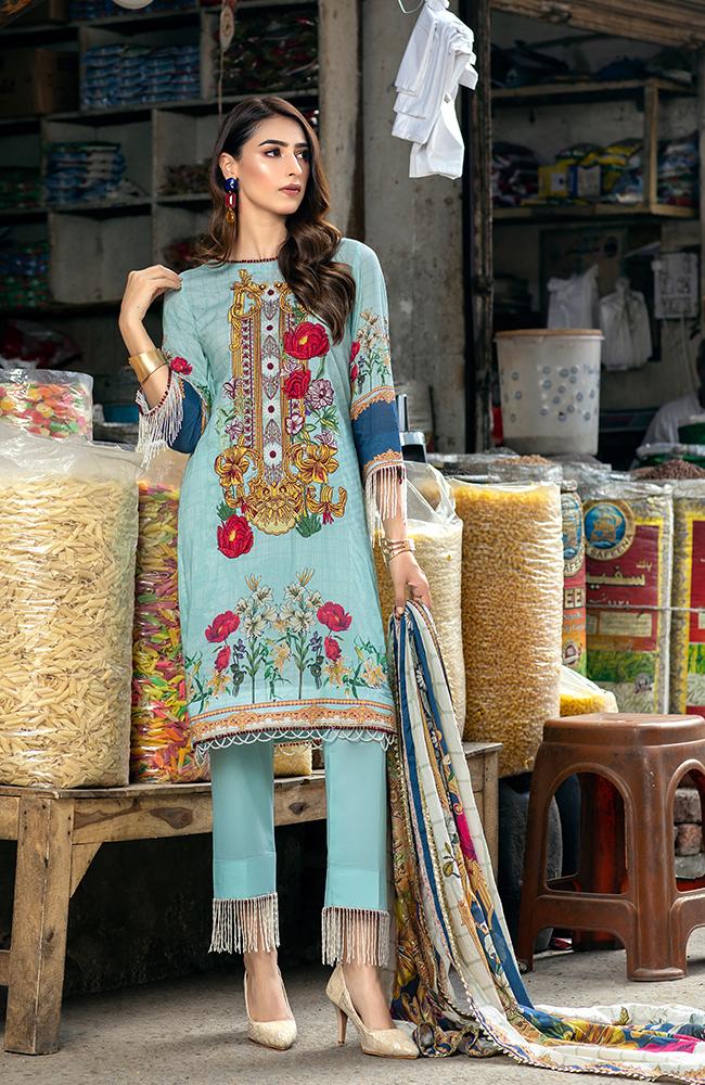 Rung by AlZohaib Digital Embroidered Collection – RDEC'21-04
