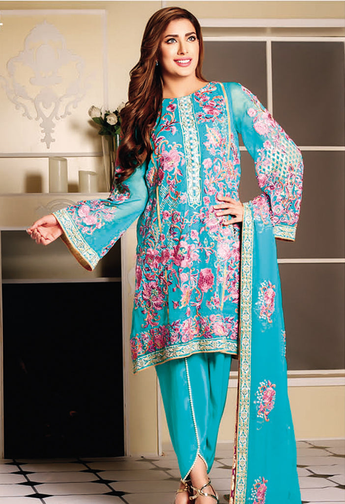 Nomi Ansari Embroidered Chiffon Collection Vol-2 2016 – DN04 - YourLibaas
 - 1