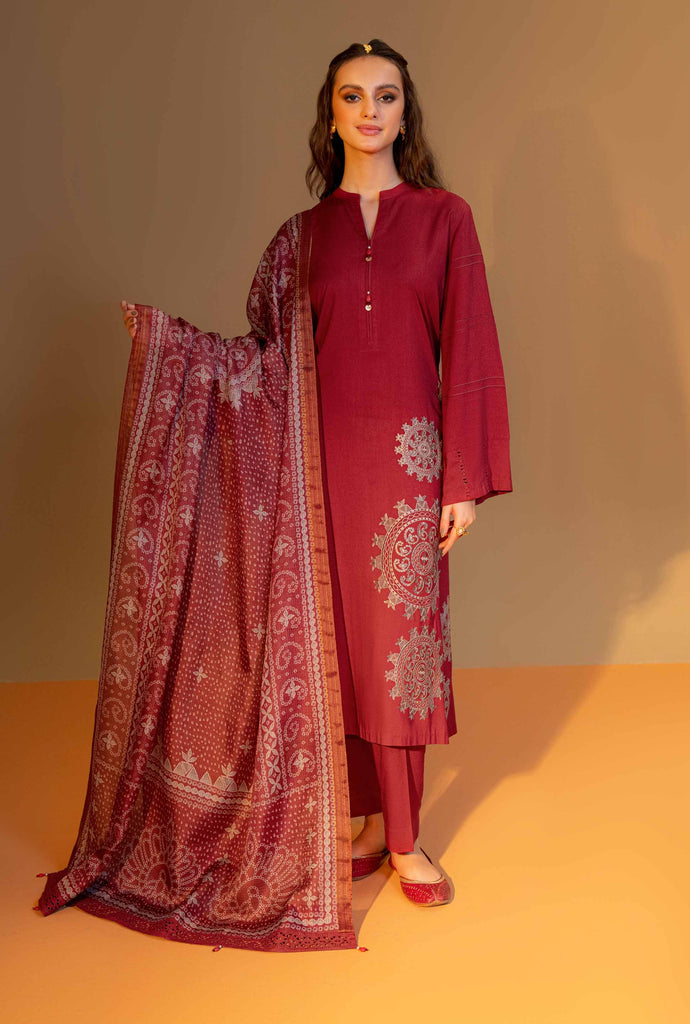 Nishat Linen Silk Collection – 3 Piece - Embroidered Suit - 42306461