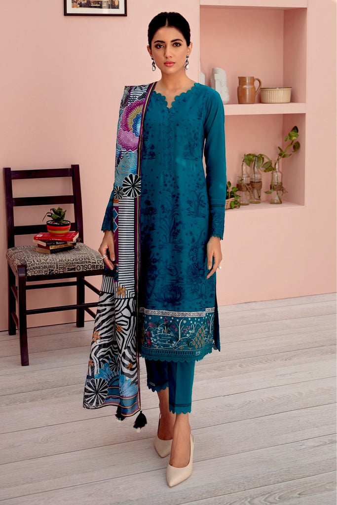 Jazmin Iris Embroidered Lawn Collection '21 – Niagra