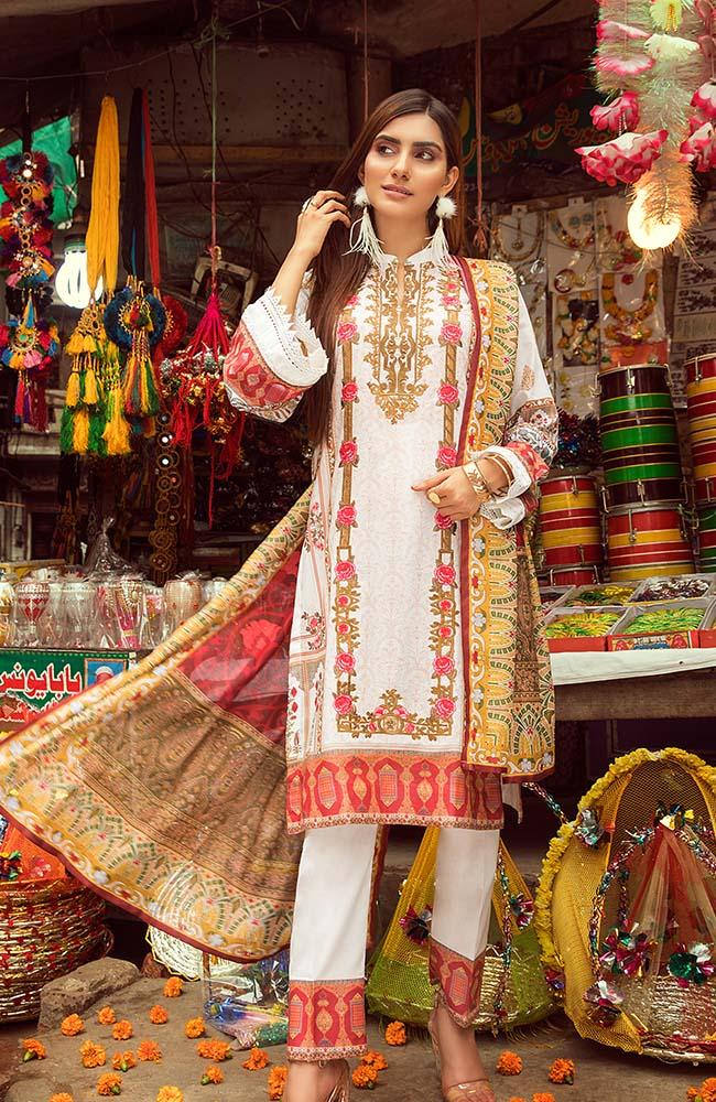 Rung by Al Zohaib Embroidered Lawn Collection 2020 – RNE20-04A