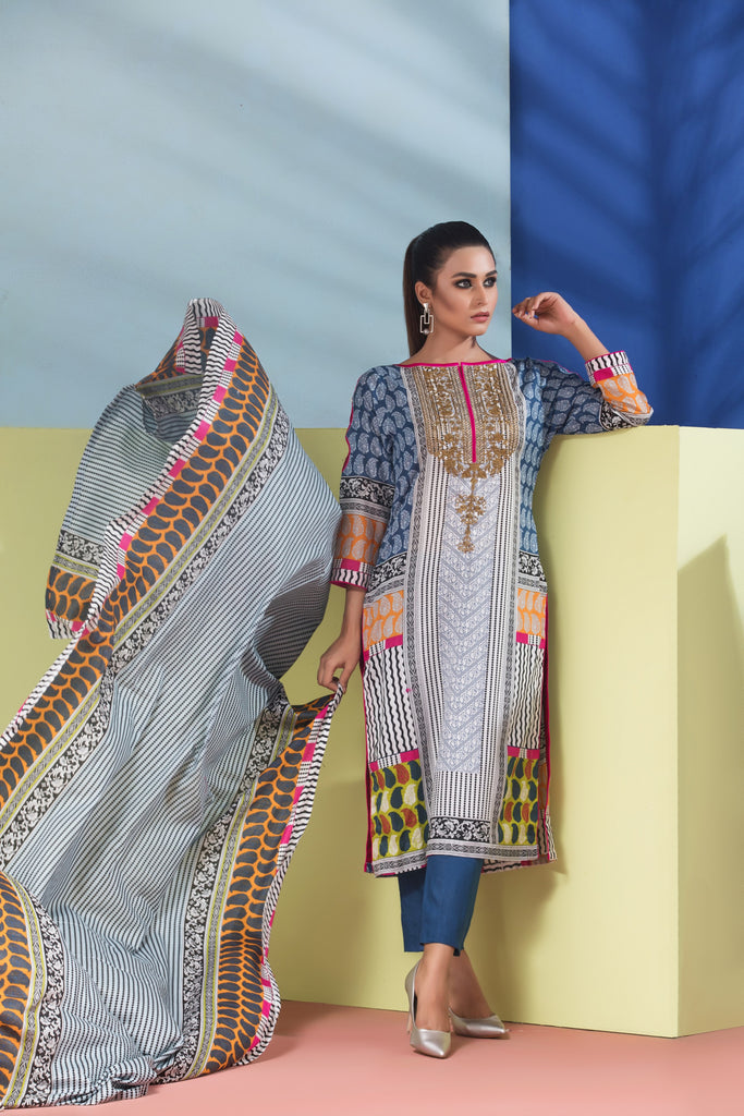 Sahil Designer Embroidered Lawn Collection Vol 6 – SH6-4B