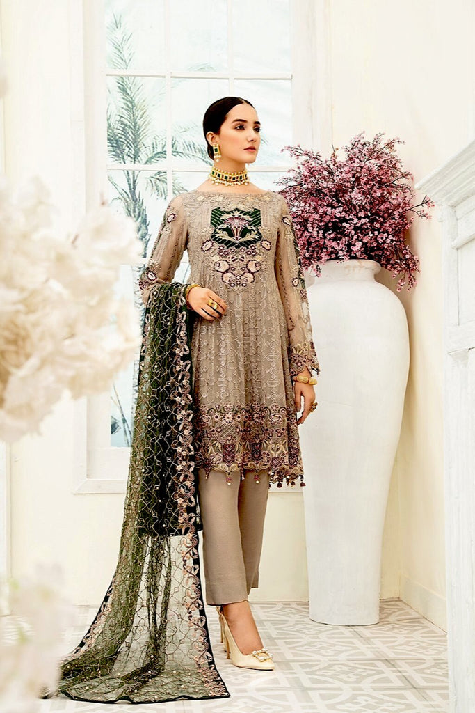 Ramsha Chevron Chiffon Collection 2020 – F-1906