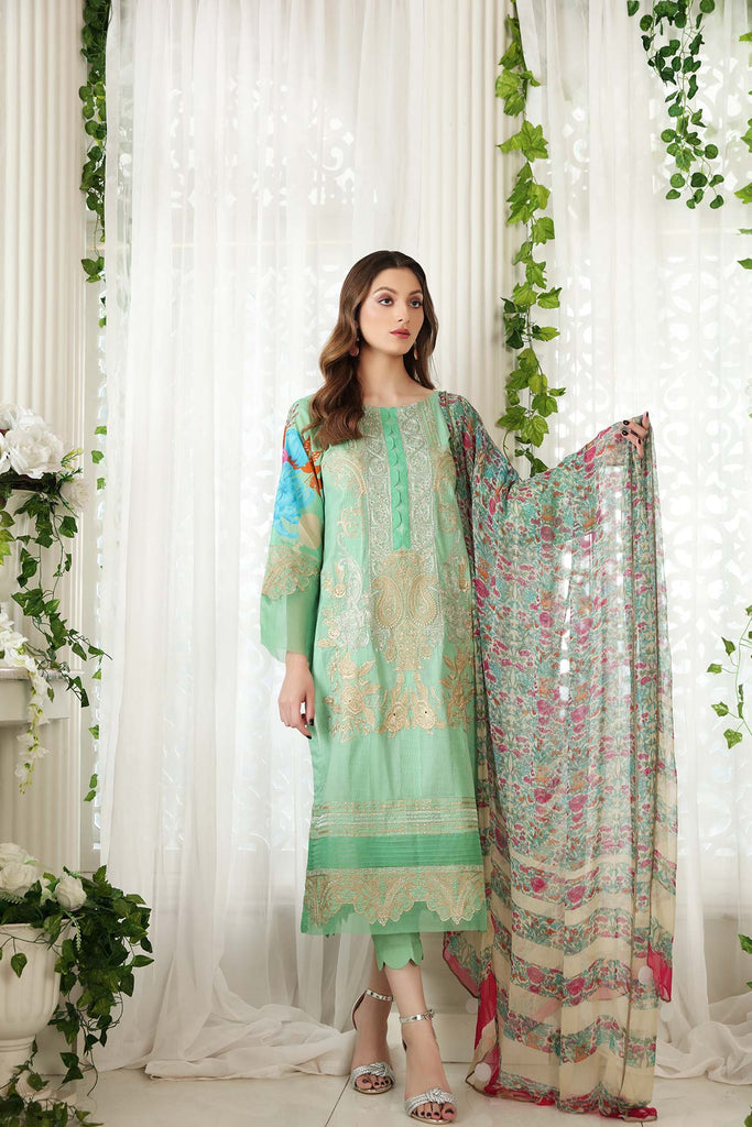 Charizma Reem Lawn Collection 2021 – Jade Spine RM-01