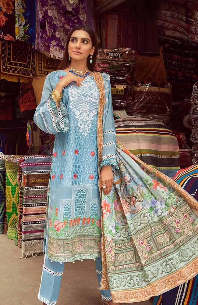 Rung by Al Zohaib Embroidered Lawn Collection 2020 – RNE20-05A
