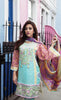 Farah Talib Aziz - Garden of Grace -  Aqua Floral Damask 5B - YourLibaas
 - 1
