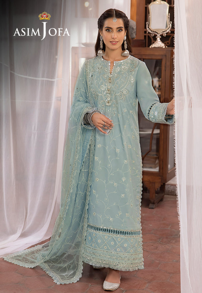 Asim Jofa Shadow Work Lawn Silk Collection – AJSW-12