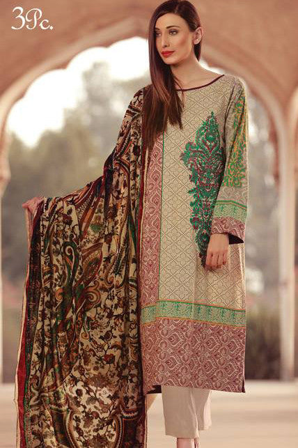 Sana & Samia Embroidered Linen Plachi Collection by Lala – Ivory - 5A - YourLibaas
 - 1