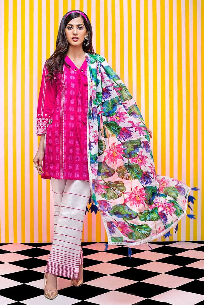 Gul Ahmed Cambric Collection 2019 – 3 PC Schiffli Embroidered Cambric – CBE-109