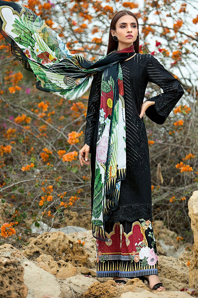 Gul Ahmed Summer 2020 – Premium Collection – 3 PC Embroidered Lawn Suit with Silk Dupatta SSM-04