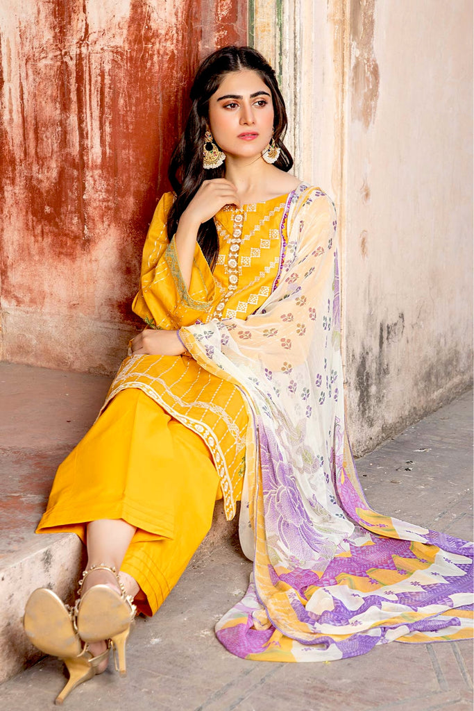 Charizma Signature Chapter 1 – Embroidered Lawn With Chiffon Dupatta CSL-12
