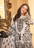 Naushad Imdad Luxury Lawn Collection 2022 – Black & White - NI-LL-001