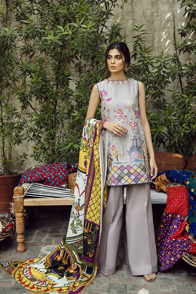 Cross Stitch Aangan Cotton Satin Collection 2019 – Sakura Orchid