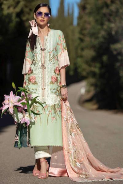 Sana Safinaz Luxury Lawn Collection 2019 – 6B - Pesca