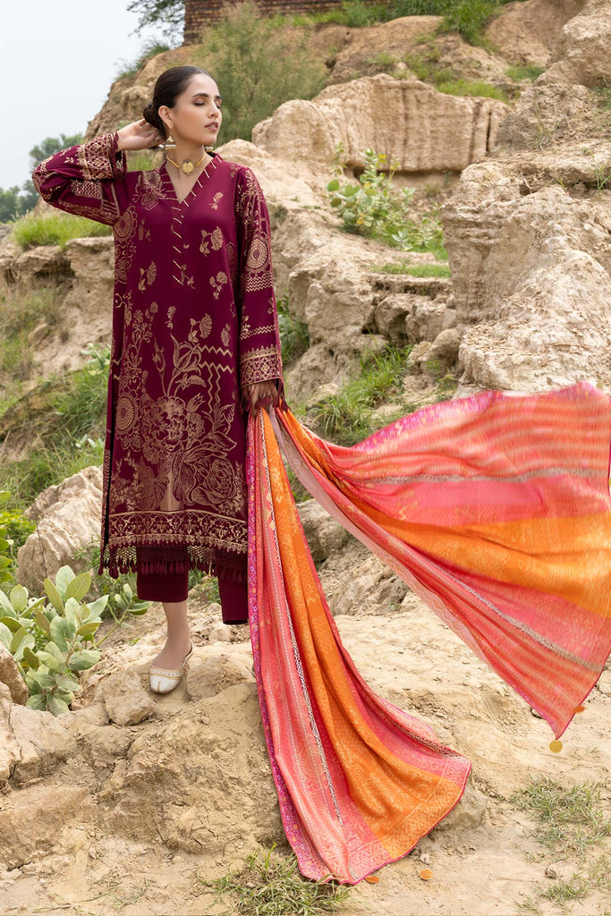 Charizma Embroidered Marina Jacquard Collection with Shawl – CMJ22-10