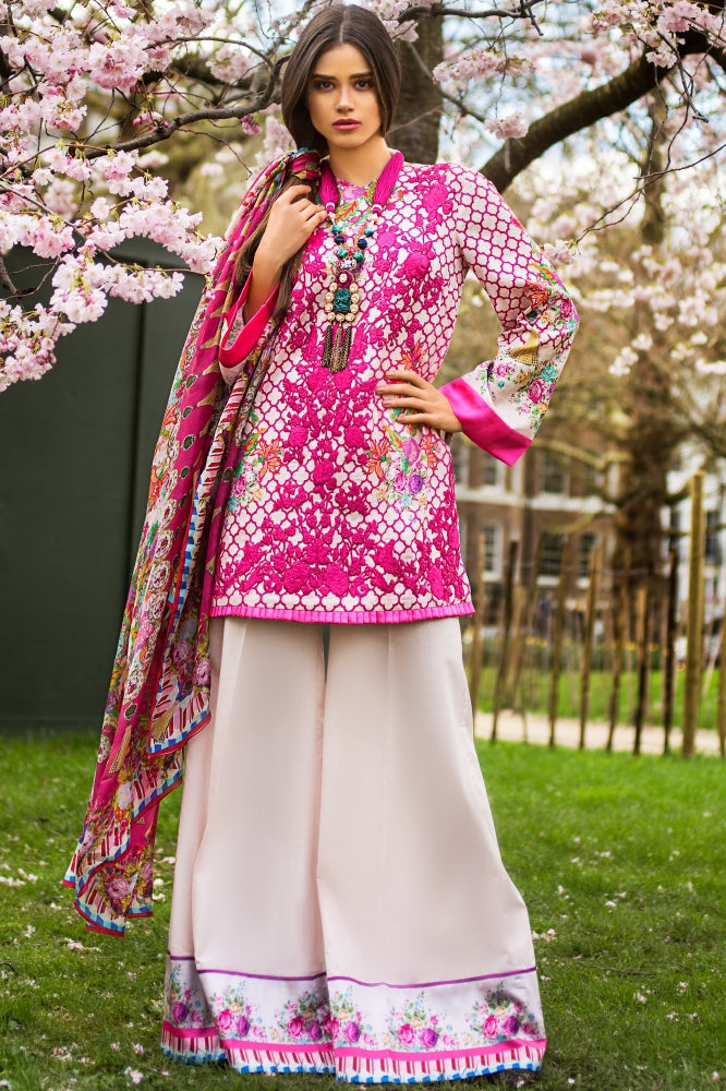 Honey Waqar Luxury Lawn Collection 2019 – Lyrics of Pavlova 6A