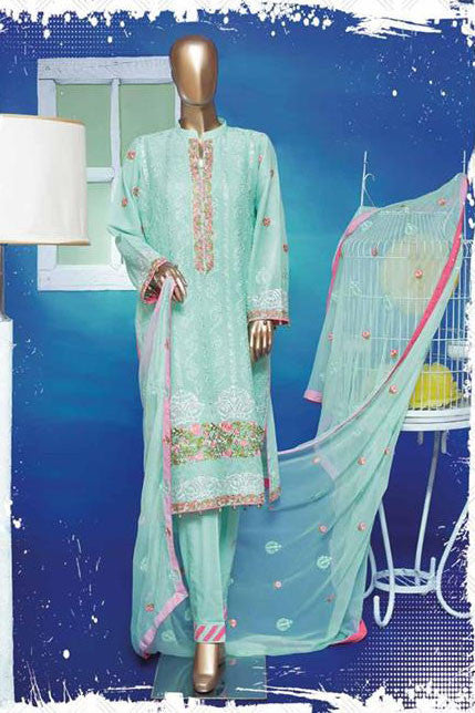 HZ Textiles Regalia Swiss Embroidered Festive Eid Collection – Design 6 Aqua